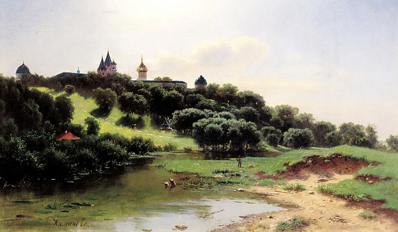 КАМЕНЕВ Лев – Саввино-Сторожевский монастырь под Звенигородом, 900 Картин самых известных русских художников