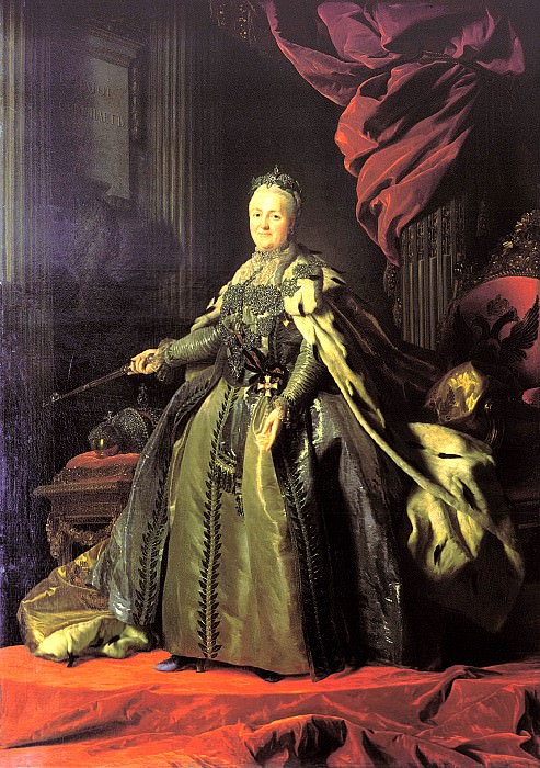 Roslin Alexander – Portrait of Catherine II, 900 Classic russian paintings