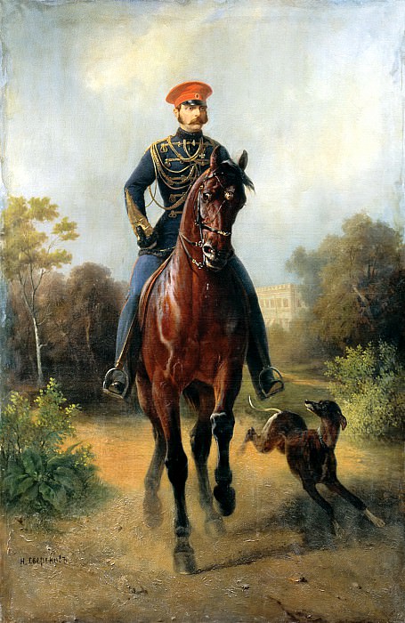 Sverchkov Nikolai – Portrait of Alexander II, 900 Classic russian paintings