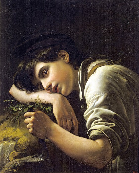 Kiprensky Orestes – A young gardener. 1817, 900 Classic russian paintings
