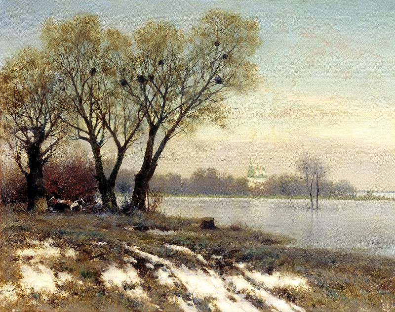Kryzhitsky Constantine – Early Spring, 900 Classic russian paintings