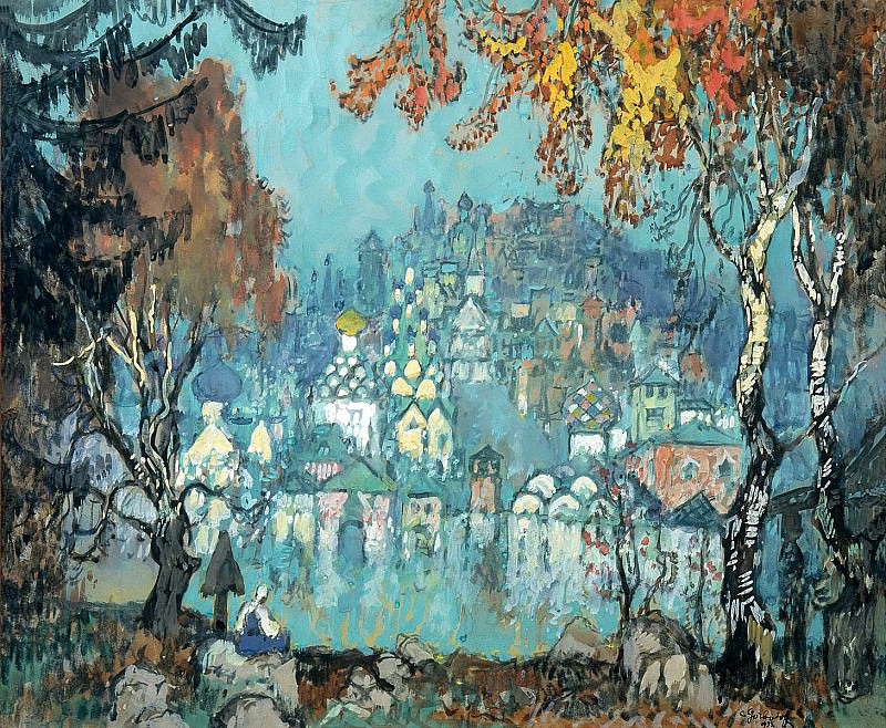 ГОРБАТОВ Константин – Потонувший город, 900 Картин самых известных русских художников