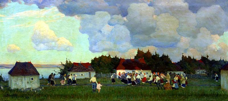 ZARUBIN Victor – Dance on the Dnieper, 900 Classic russian paintings