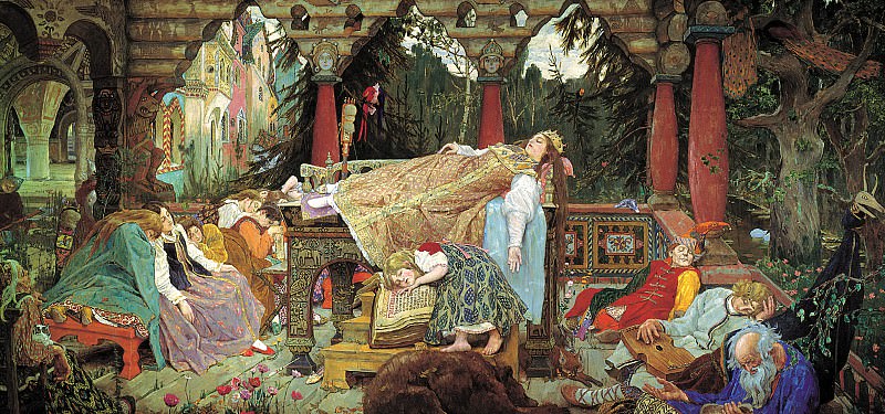 ВАСНЕЦОВ Виктор – Спящая царевна, 900 Картин самых известных русских художников