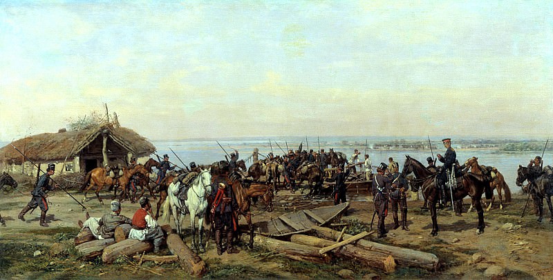 KOWALEWSKI Paul – Crossing the Danube, 900 Classic russian paintings