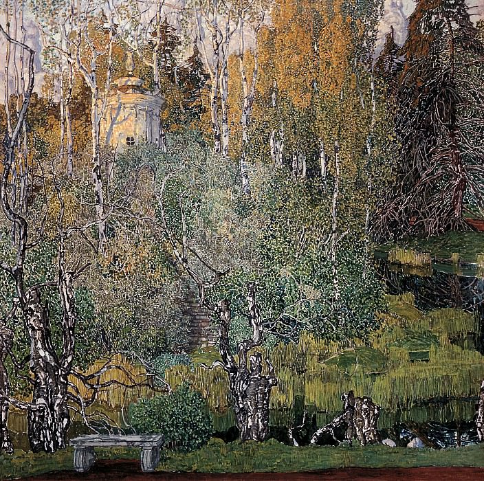 ГОЛОВИН Александр – Нескучный сад, 900 Картин самых известных русских художников