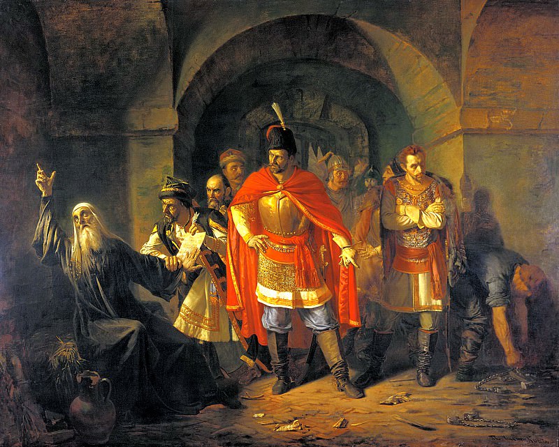 Pavel Chistyakov – Patriarch Hermogenes refuses to sign a letter of Poles, 900 Classic russian paintings