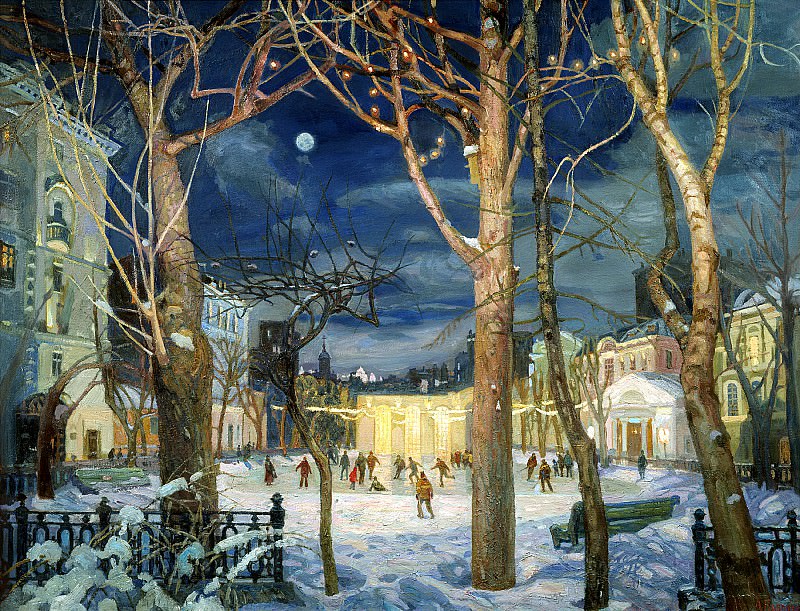 Oksana PAVLOVA – Skating rink, 900 Classic russian paintings