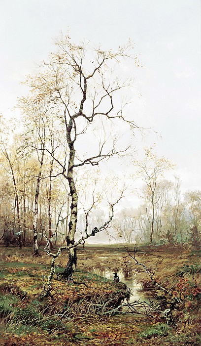 VOLKOV Yefim – In the woods. In spring, 900 Classic russian paintings