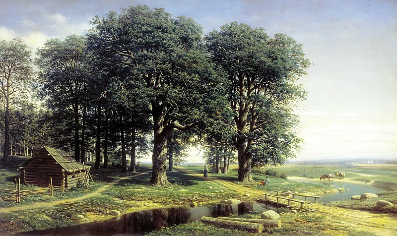 Klodt Mikhail – Oak Wood, 900 Classic russian paintings