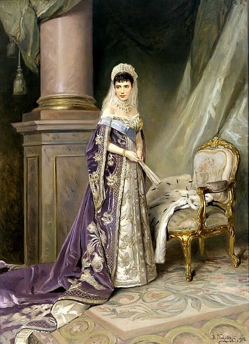 Makovsky Vladimir – Portrait of Empress Maria Feodorovna, 900 Classic russian paintings
