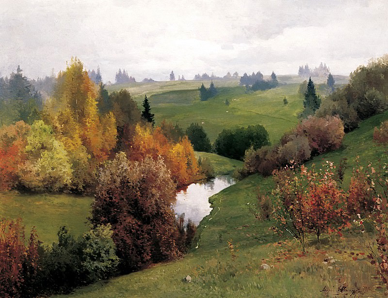 ШИЛЬДЕР Андрей – Овраг, 900 Картин самых известных русских художников
