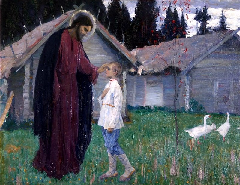 NESTEROV Michael – Christ blessing the lad Bartholomew, 900 Classic russian paintings