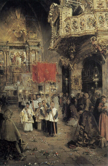 Procession At The End of Mass, Испанские художники