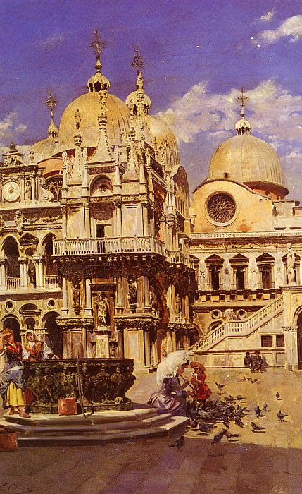 Sanz Ulpiano Checa y Piazza San Marco, Spanish artists