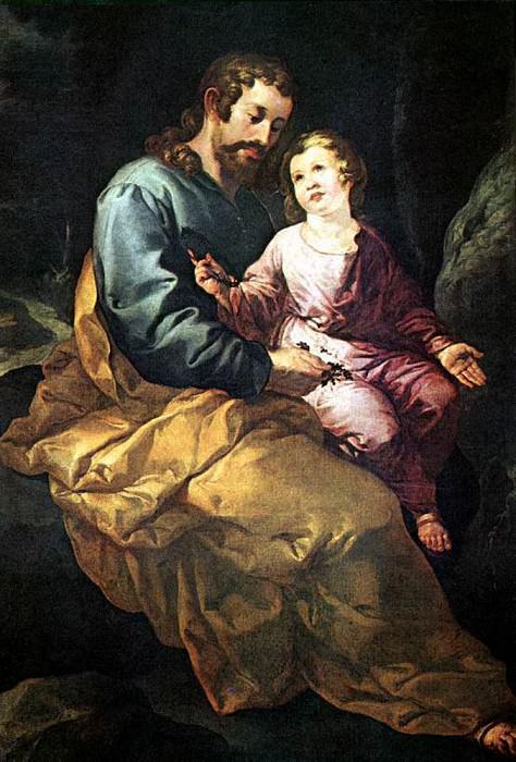 HERRERA Francisco de the Elder St Joseph And The Child, Spanish artists