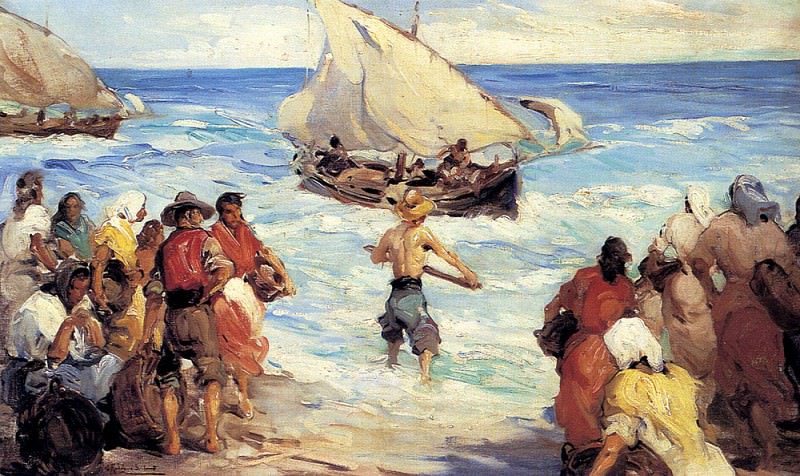 Clement Francisco Rodriguez San Bringing In The Catch, Spanish artists