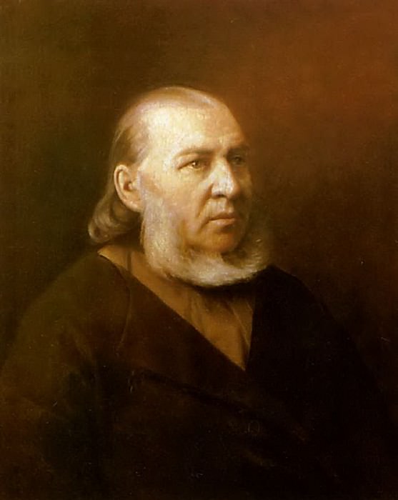Portrait of the writer Sergei Timofeevich Aksakov. 1872 Saratov, Vasily Perov