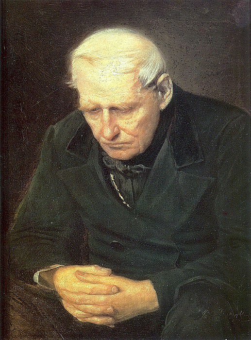 old man. Fragm. option because old people – parents in the tomb of his son. 1874 H., M. 58h47 Minsk, Vasily Perov