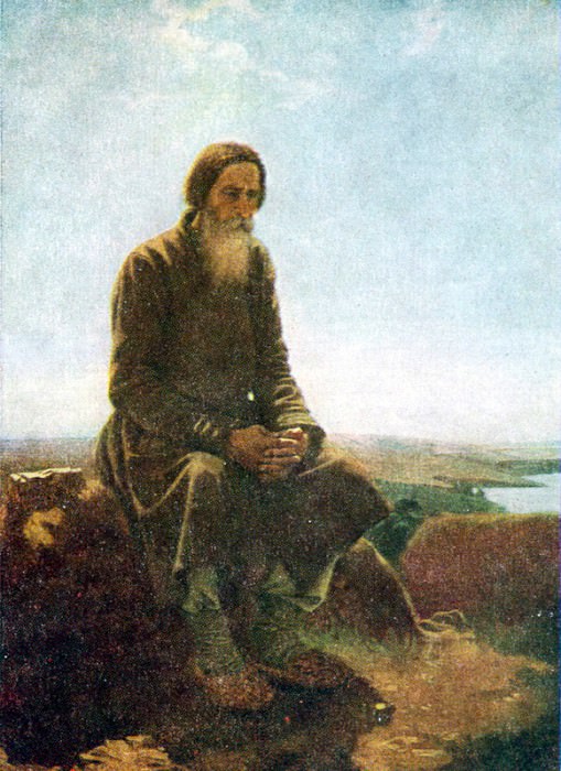 Крестьянин в поле. 1876 Х. , м. 62. 5х50 Рига, Василий Григорьевич Перов
