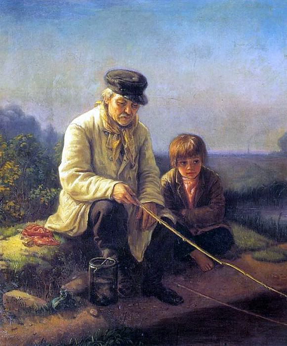 Fishing, Vasily Perov