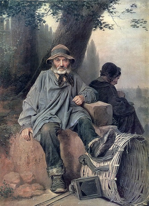 Парижские тряпичники. 1864 Х. , м. 72х55 ГТГ, Василий Григорьевич Перов
