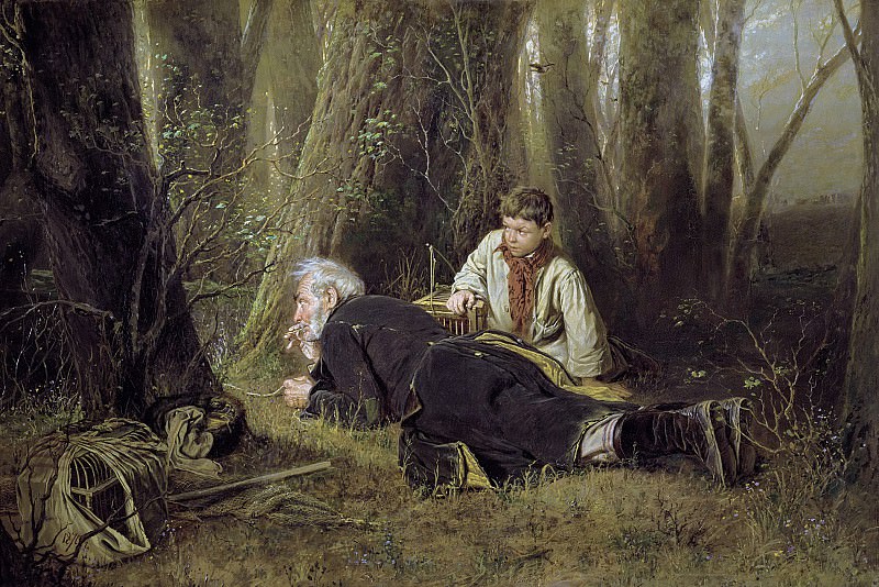 Fowler. 1870. Oil on canvas. 83h126 TG, Vasily Perov