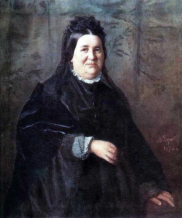 Portrait AI Kriedener, born. Ivanova, mother of the artist. J. 1876, m. 101, 5h88 RM, Vasily Perov
