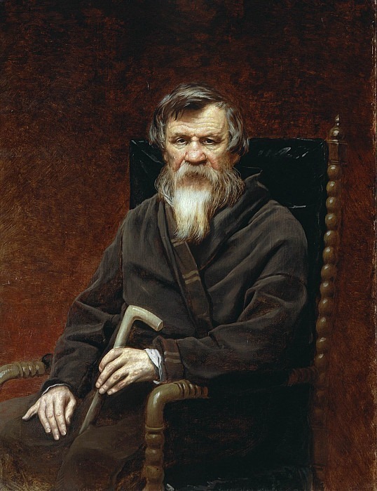 Portrait of the historian Mikhail Petrovich Pogodin , Vasily Perov