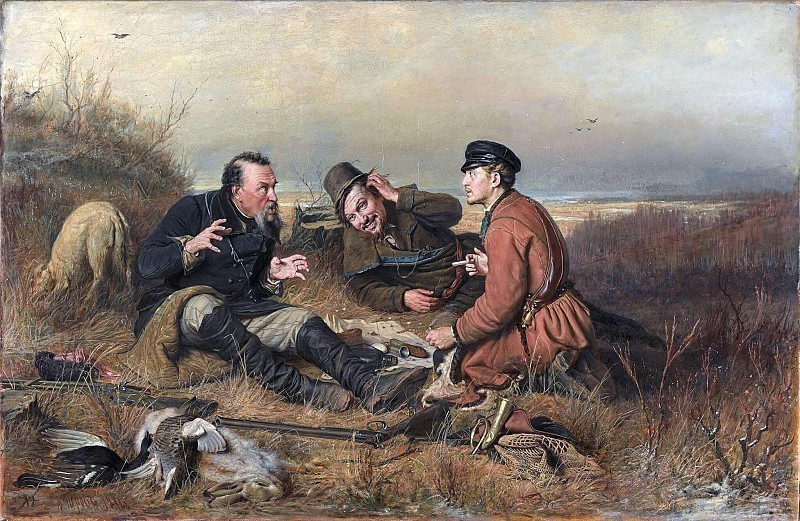 Hunters at rest, Vasily Perov