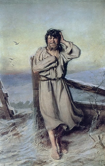 Блаженный. 1879 Х. , м 153х103 ГТГ, Василий Григорьевич Перов