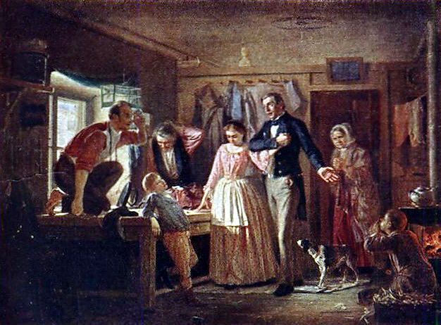 courtship clerk to a daughter of a tailor. 1862 TG, Vasily Perov