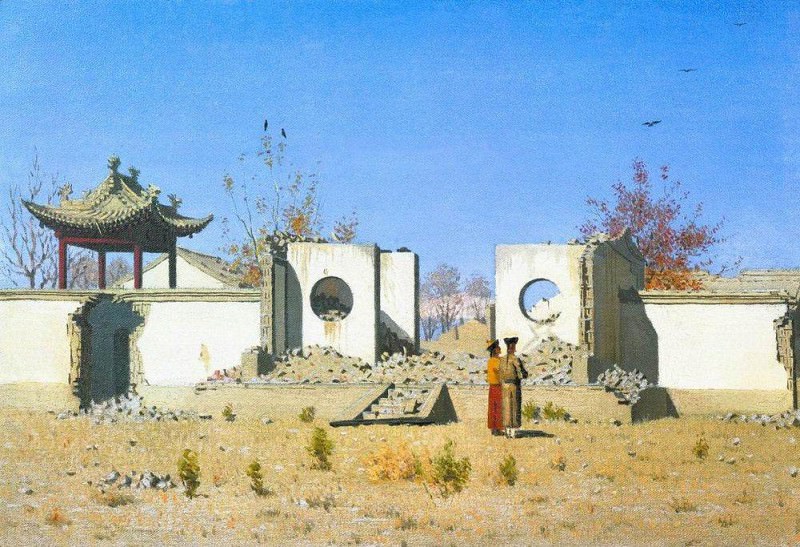 Ruins of Chinese pagodas. Ak-Kent. 1869-1870, Vasily Vereshchagin