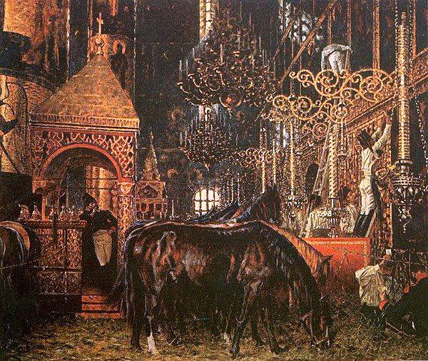 В Успенском соборе. 1887-1895, Василий Васильевич Верещагин