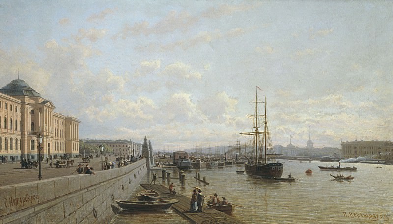 Embankment of the Neva. Oil on canvas, Vasily Vereshchagin
