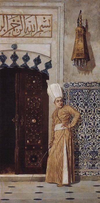 eunuch at the door of the harem. 1870, Vasily Vereshchagin