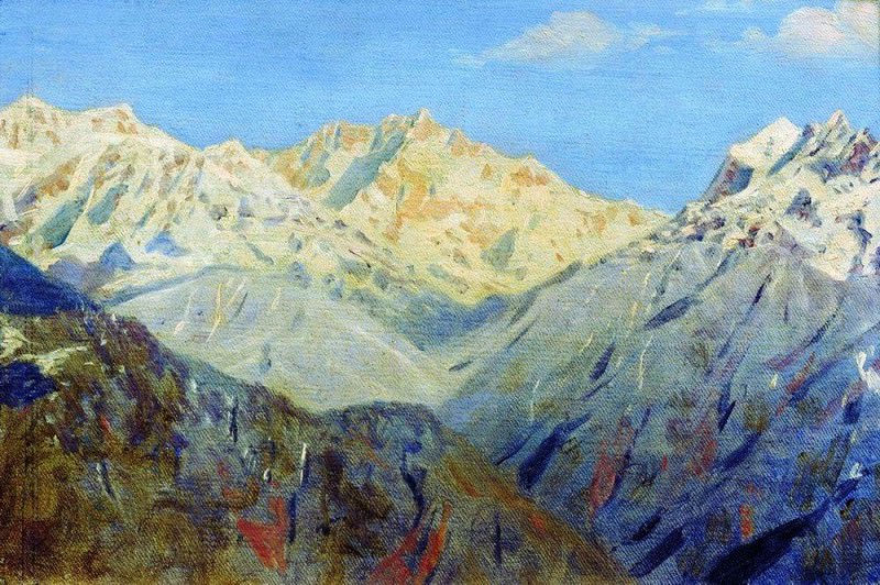 Himalayas. Main peak. 1875, Vasily Vereshchagin