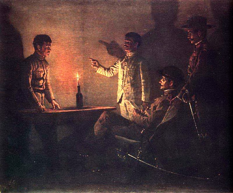 Interrogation defector. Around 1901, Vasily Vereshchagin