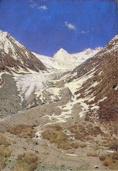 Glacier on the way from Kashmir to Ladak