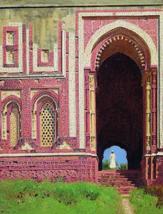 Ворота около Кутуб-Минара. Старый Дели. 1875, Василий Васильевич Верещагин