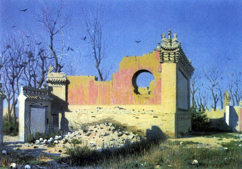 Ruins of the theater in Chugachuk. 1869-1870, Vasily Vereshchagin