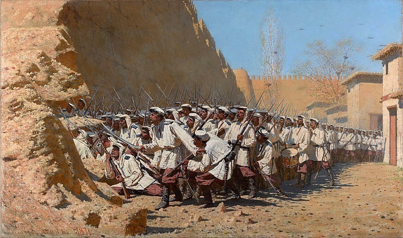 At the fortress wall. Let them come in, Vasily Vereshchagin