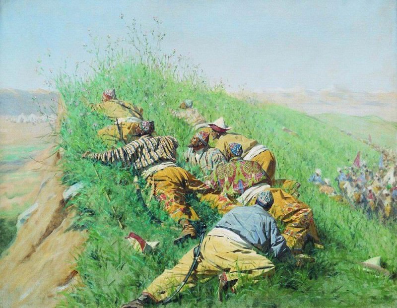 Высматривают. 1873, Василий Васильевич Верещагин