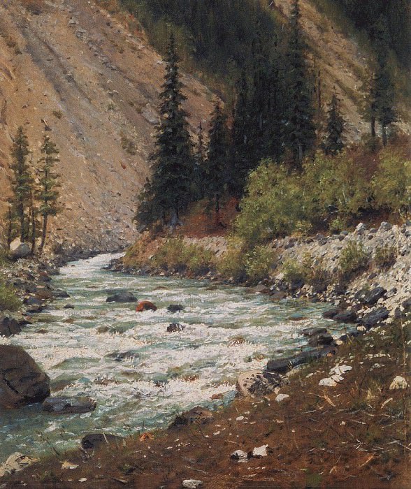 Горный ручей в Кашмире. 1875, Василий Васильевич Верещагин