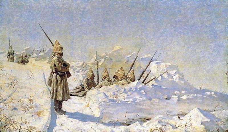 Снежные траншеи . 1878-1881, Василий Васильевич Верещагин