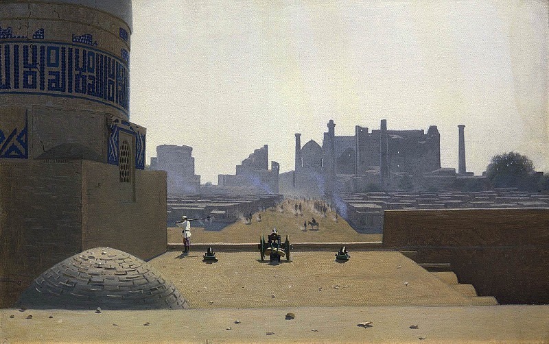 The main street in Samarkand from the height of the citadel in the early morning, Vasily Vereshchagin