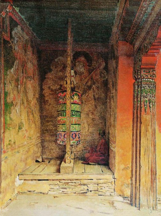 Молитвенная машина буддистов. 1875, Василий Васильевич Верещагин