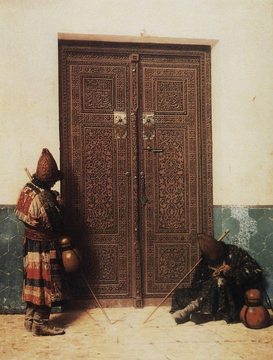 У дверей мечети. 1873, Василий Васильевич Верещагин