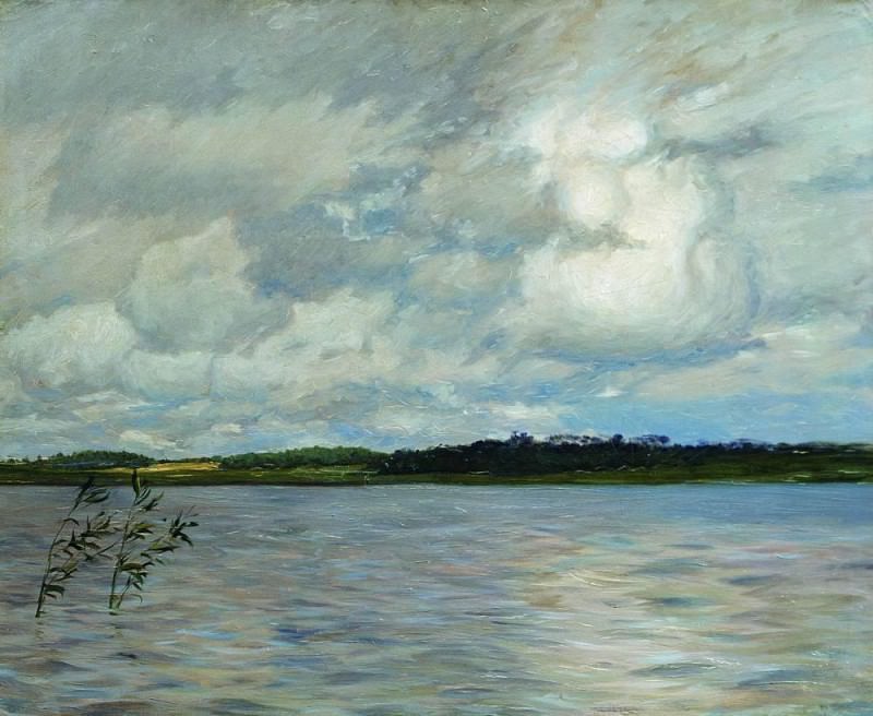 Lake. Gray day. 1895, Isaac Ilyich Levitan
