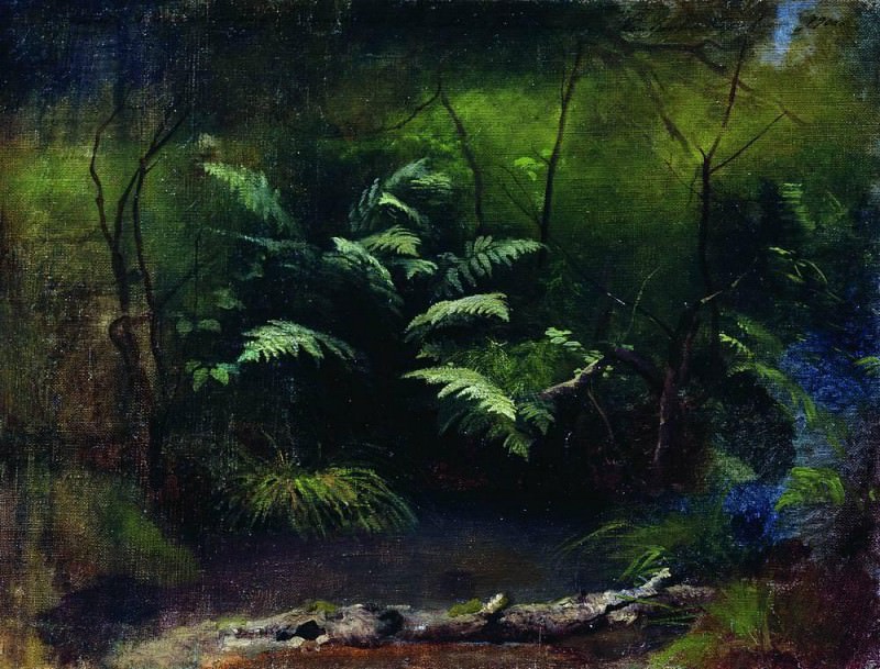 Ferns near the water. 1895, Isaac Ilyich Levitan